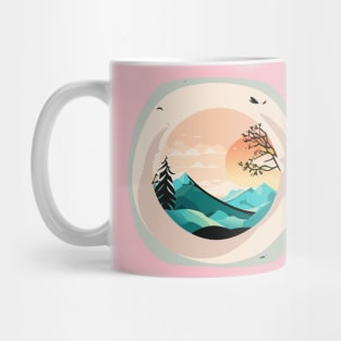 a nature-inspired t-shirt design featuring serene landscapes and wildlife. Utilize a soft color palette and intricate details to capture the beauty of the outdoors, tipseason3 Mug